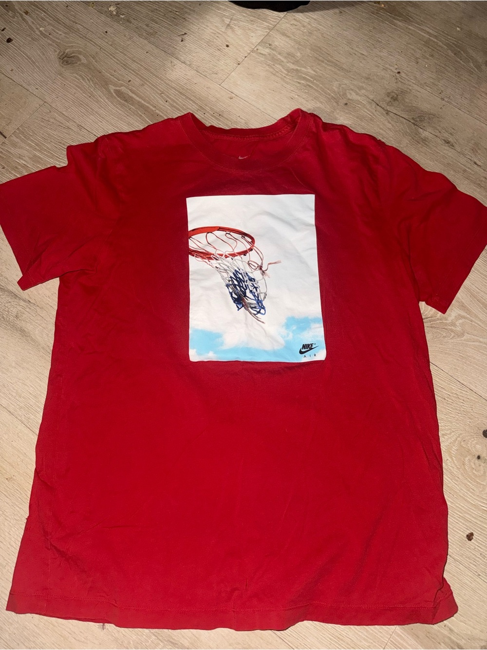 Nike Red Graphic Crew Neck Tee